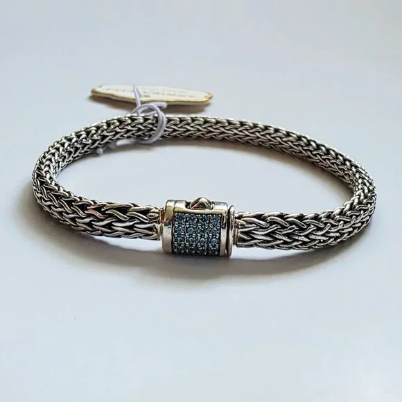 ANNIKA WITT Sterling Silver Semiprecious Stone Chain Bracelet - Picture 1 of 15
